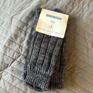 Birkenstock Men's Black and Gray knit  Socks, Men’s size 12-14